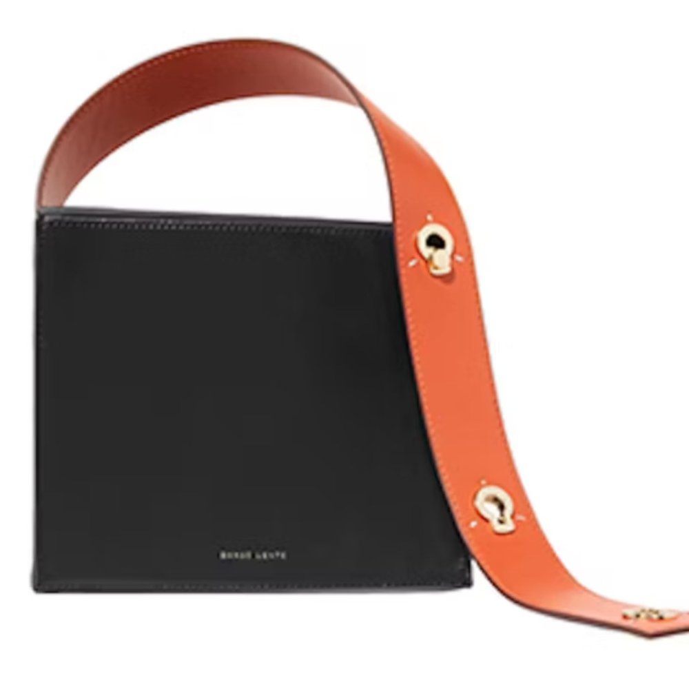 DANSE LENTE Black and Orang Zoe Shoulder Bag